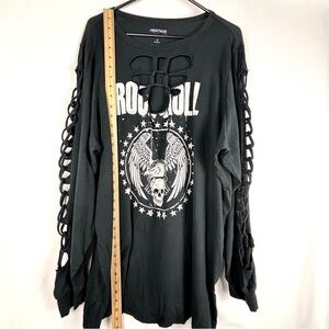 Heritage Black Rock Punk DIY Top